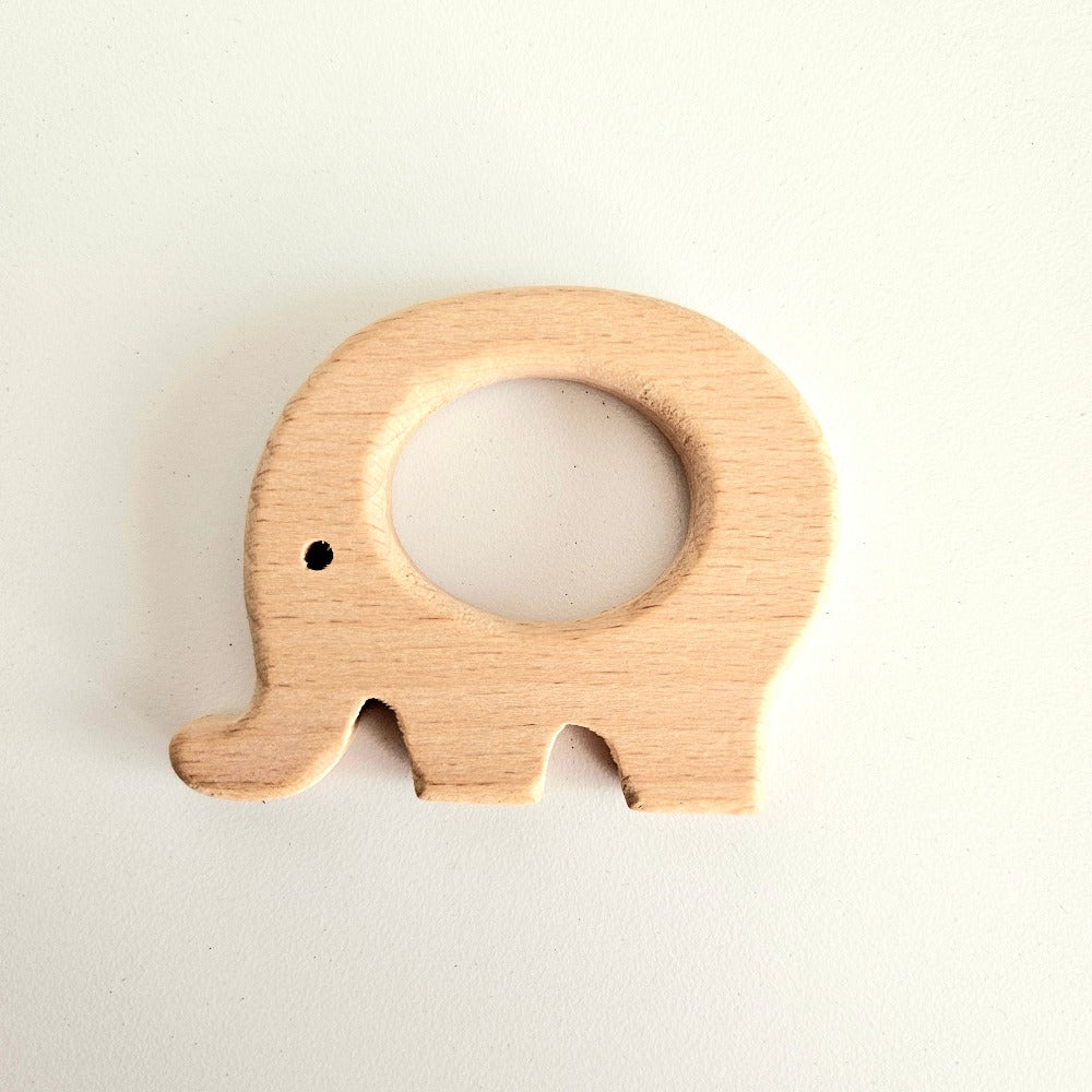 Elephant Beech Wood Teether - Hey Beadly