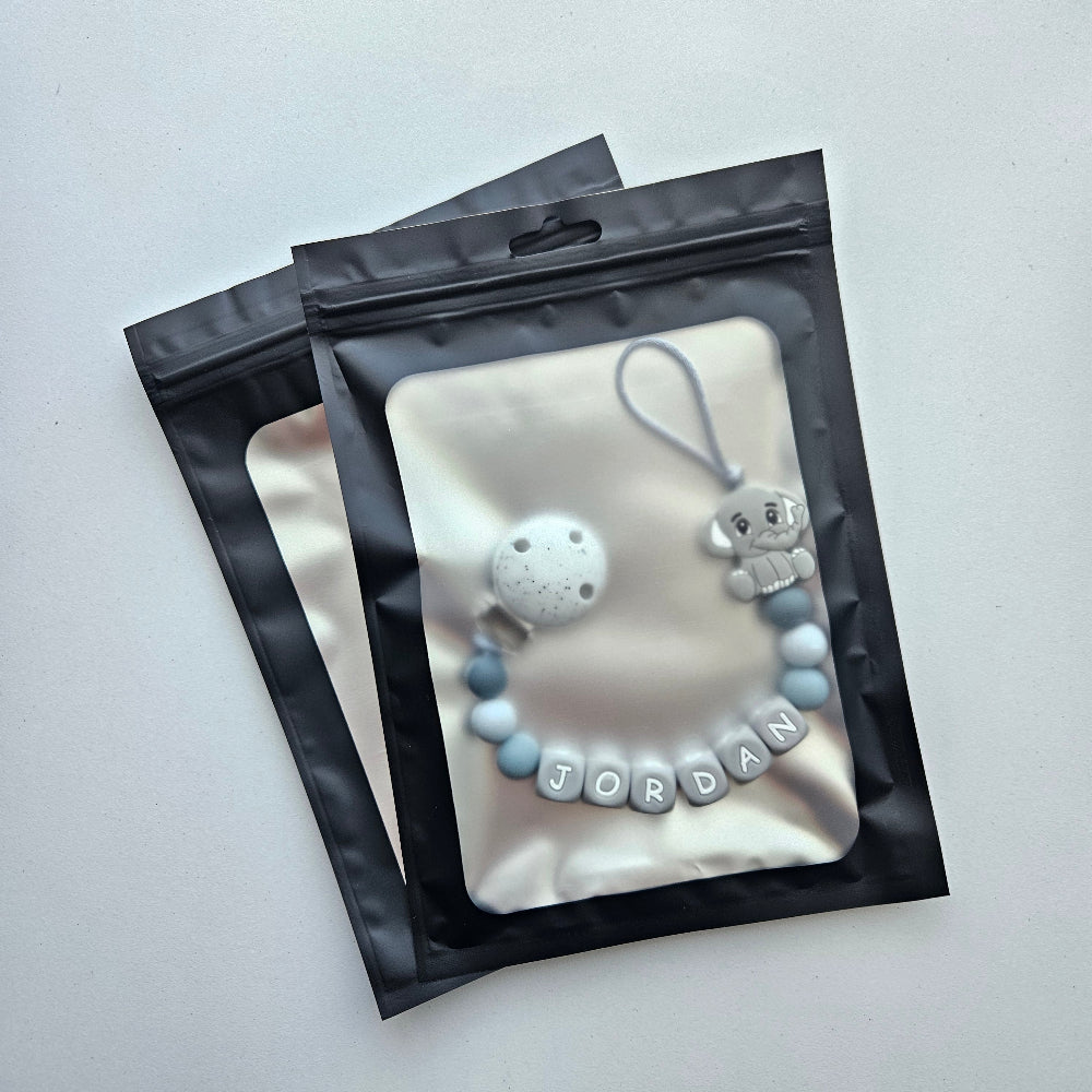 Black Plastic Packaging Bags - Hey Beadly