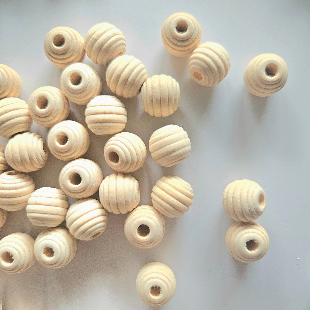 Maple Wood Spiral Beads - Hey Beadly