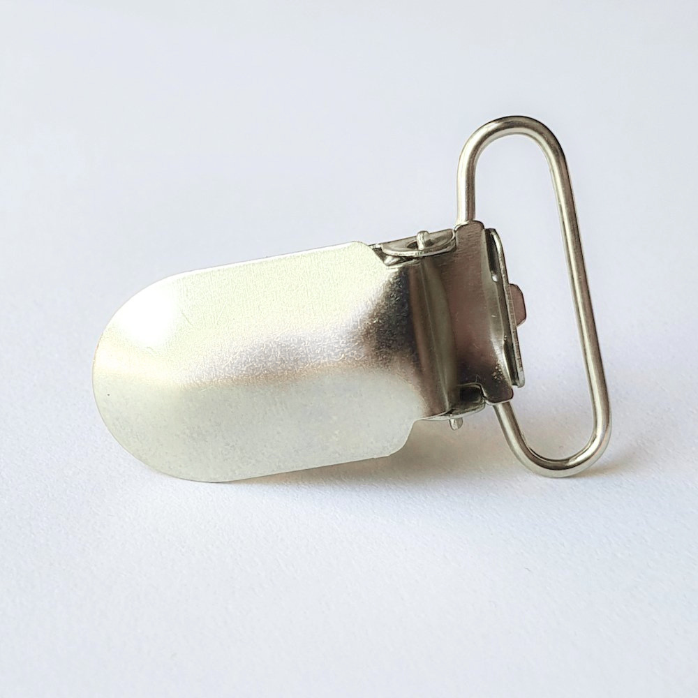 Silver Metal Suspender Clip - Hey Beadly