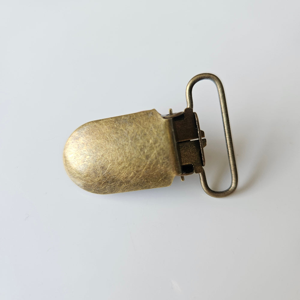 brass metal suspender clip - hey eadly