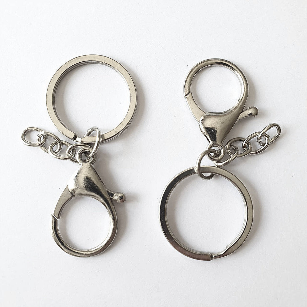 Keyring & Clip - Silver - Hey Beadly