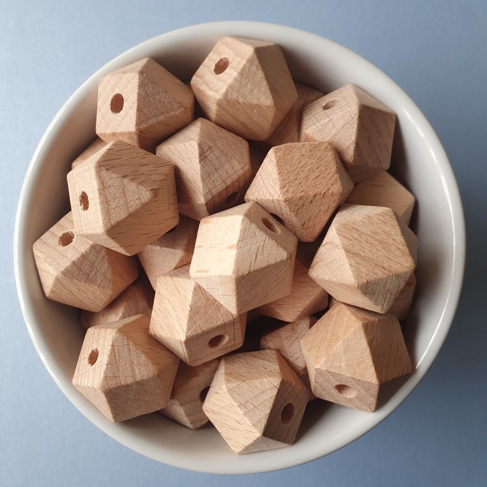 Beech Wood Hexagons - Hey Beadly