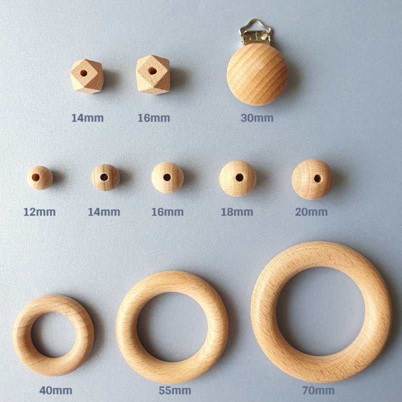 Beech Wood Rings - Hey Beadly