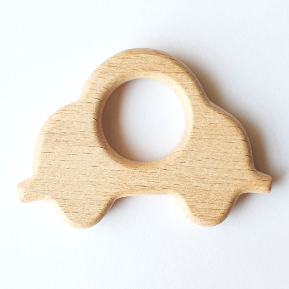 Car Beech Wood Teether - Hey Beadly