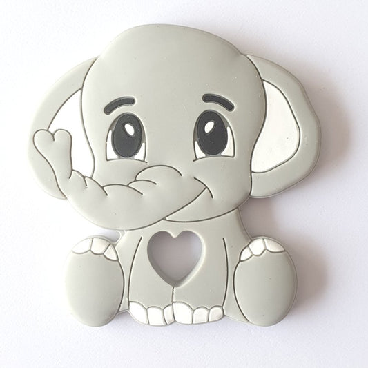 Grey Elephant Silicone Teether - Hey Beadly