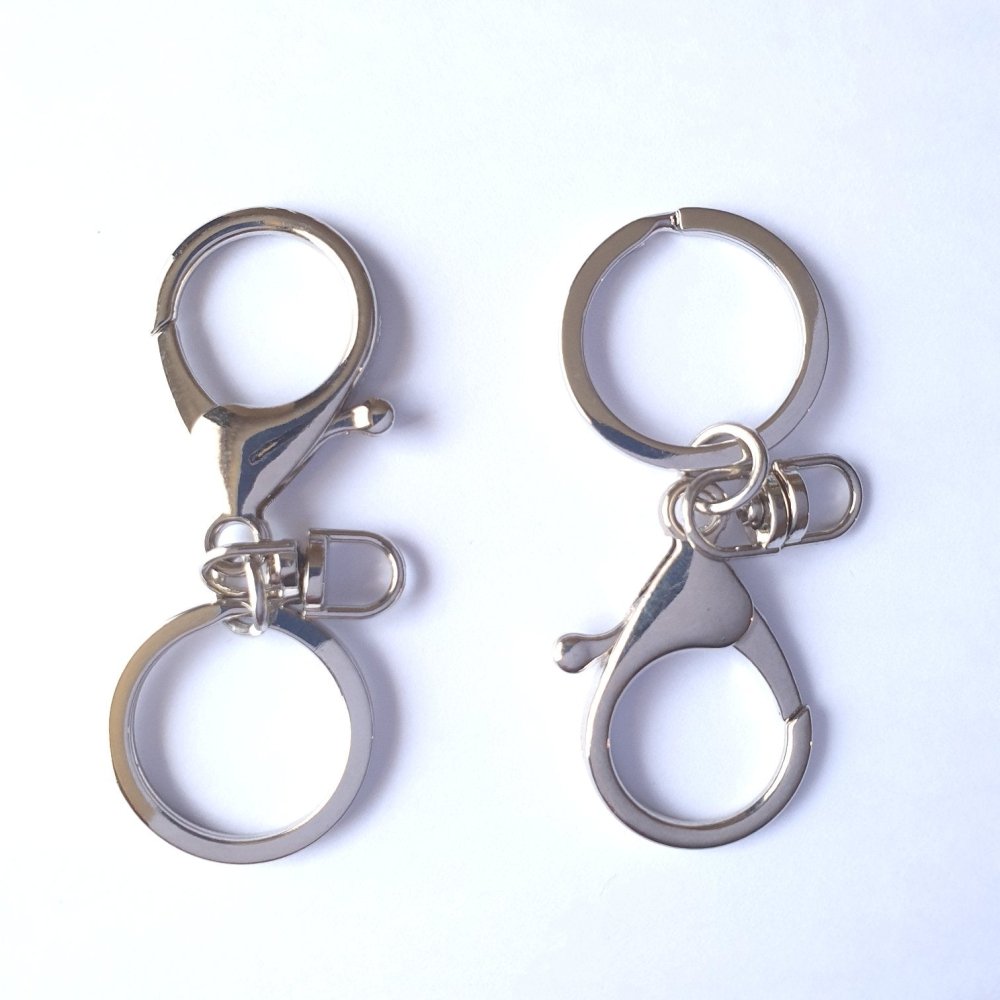 Keyring & Clip - Silver - Hey Beadly
