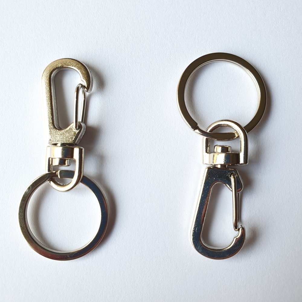 Keyring Clips - Silver - Hey Beadly