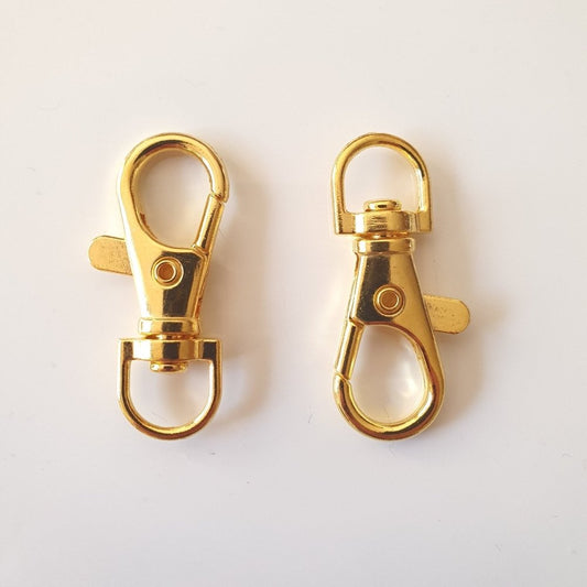 Lanyard Swivel Clips - Gold - Hey Beadly