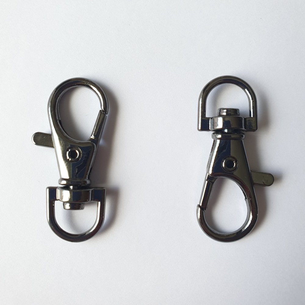 Lanyard Swivel Clips - Gunmetal - Hey Beadly