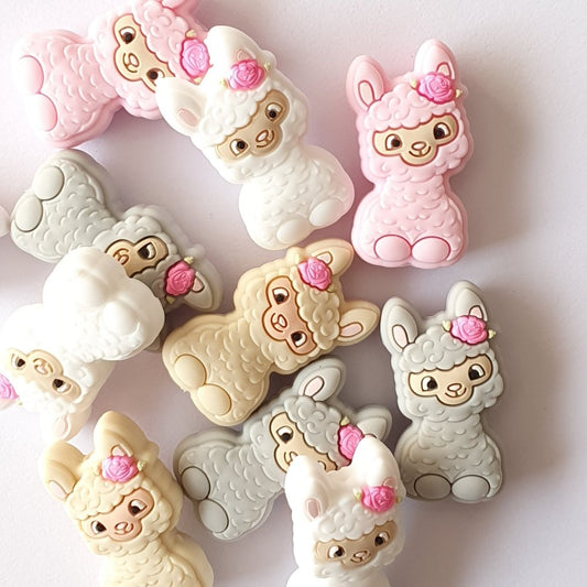 Llama Silicone Beads - Hey Beadly