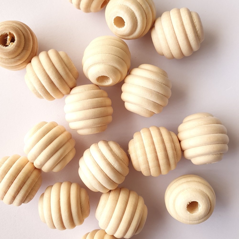 Spiral Maple Wood Beads - Hey Beadly