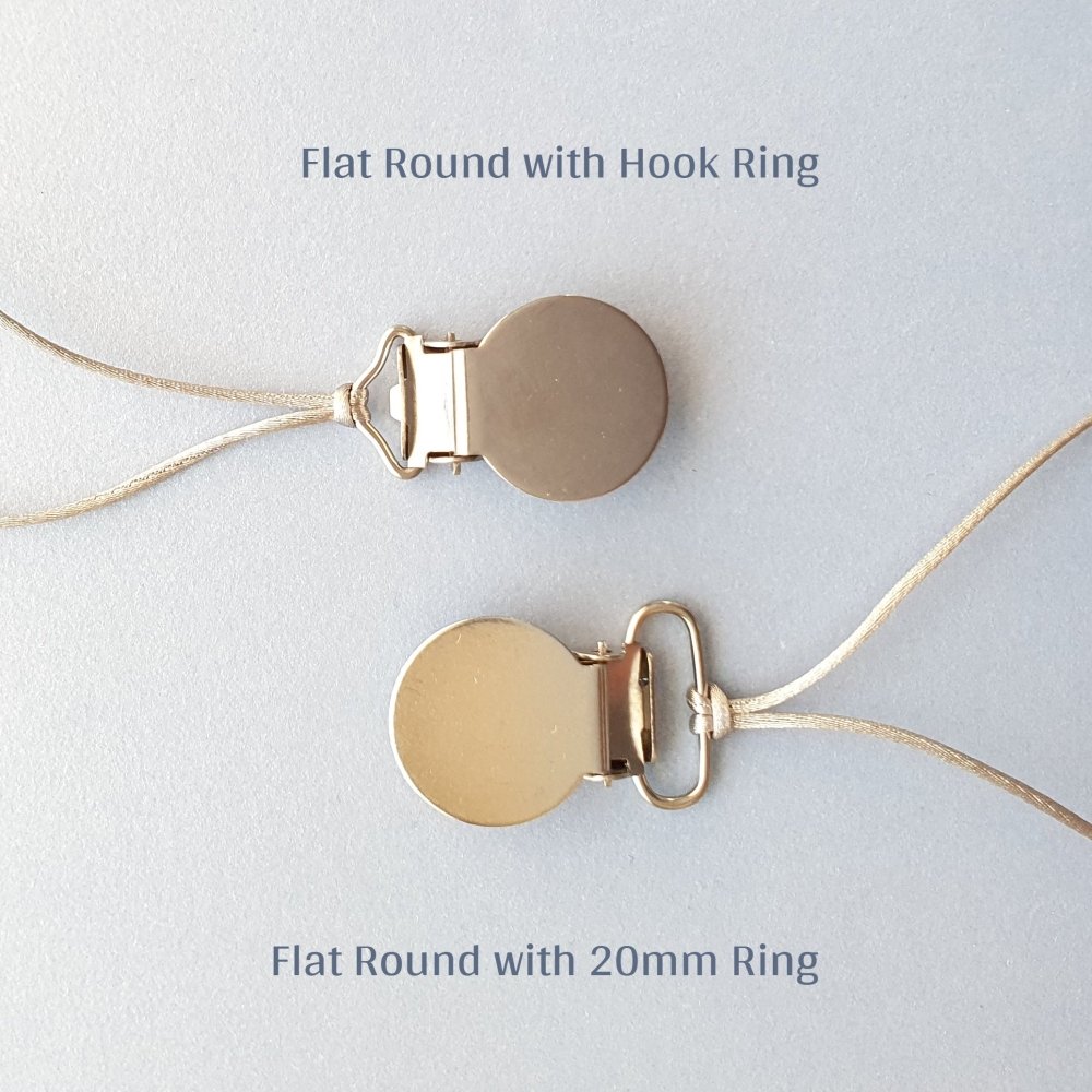 Stainless Steel Pacifier Clips (Flat Top) - Hey Beadly