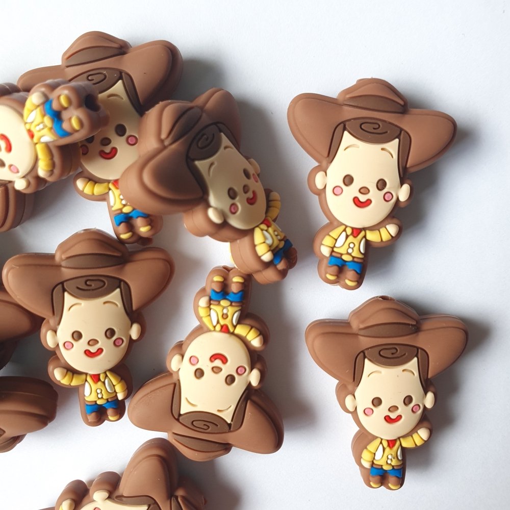 Woody (Toy Story) Silicone Beads Hey Beadly