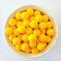 12mm round silicone beads - deep yellow - hey beadly