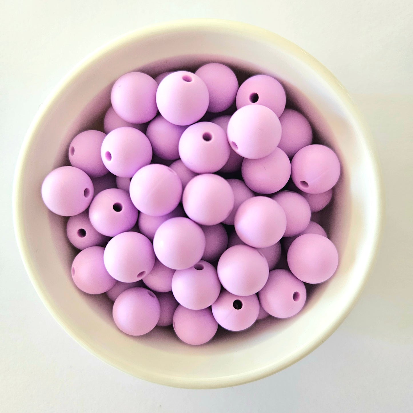 12mm round silicone lavender beads - hey beadly