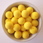 19mm yellow round silicone beads