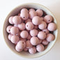 15mm round lilac silicone beads