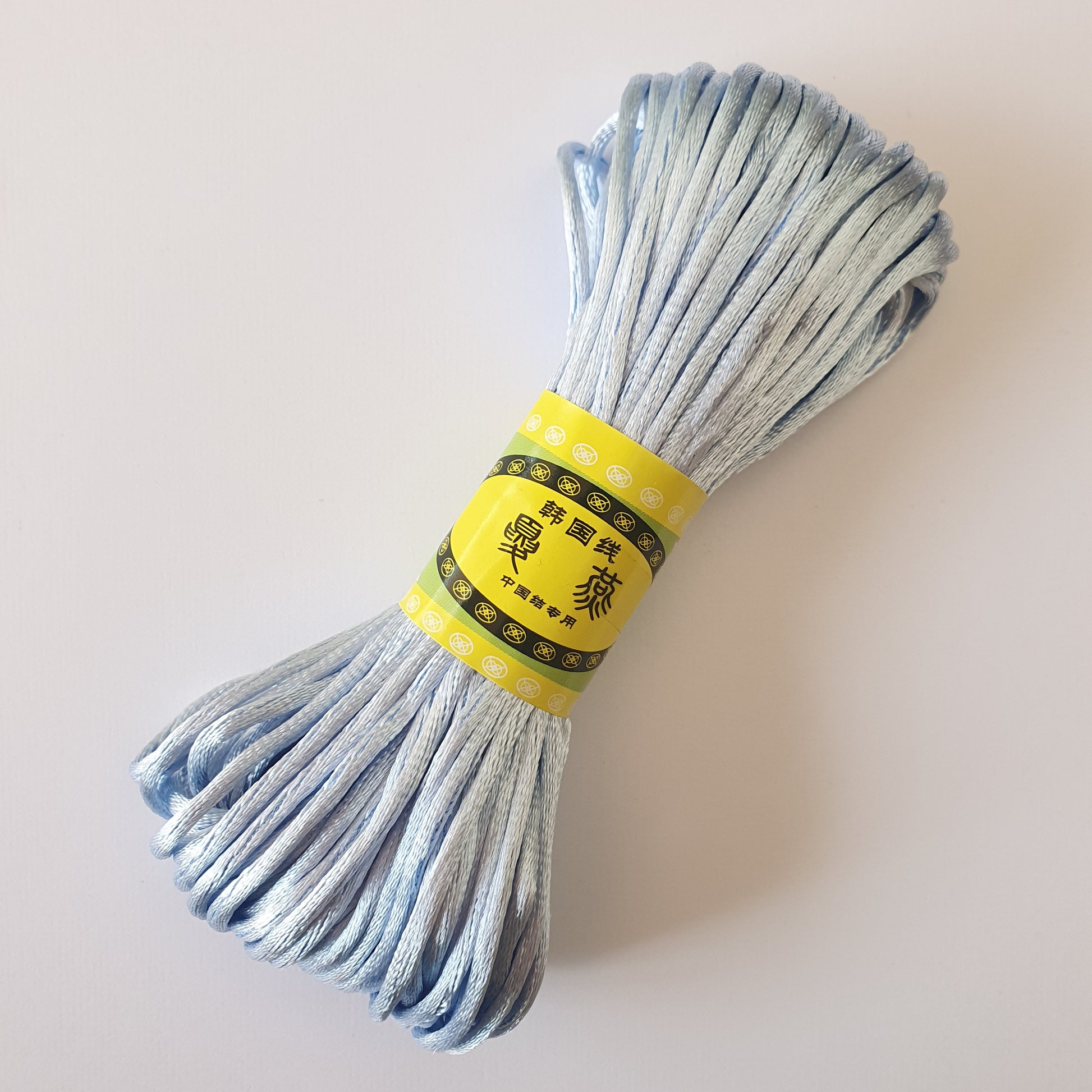 20meter 2mmpastel blue satin nylon cord bundle