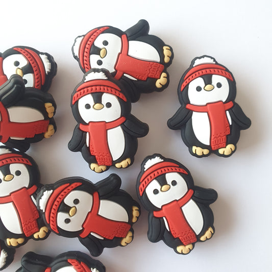 Silicone Christmas Penguin Beads