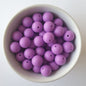 15mm pruple round silicone beads