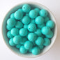 15mm turquoise round silicone beads