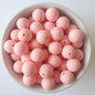 15mm candy light pink round silicone beads
