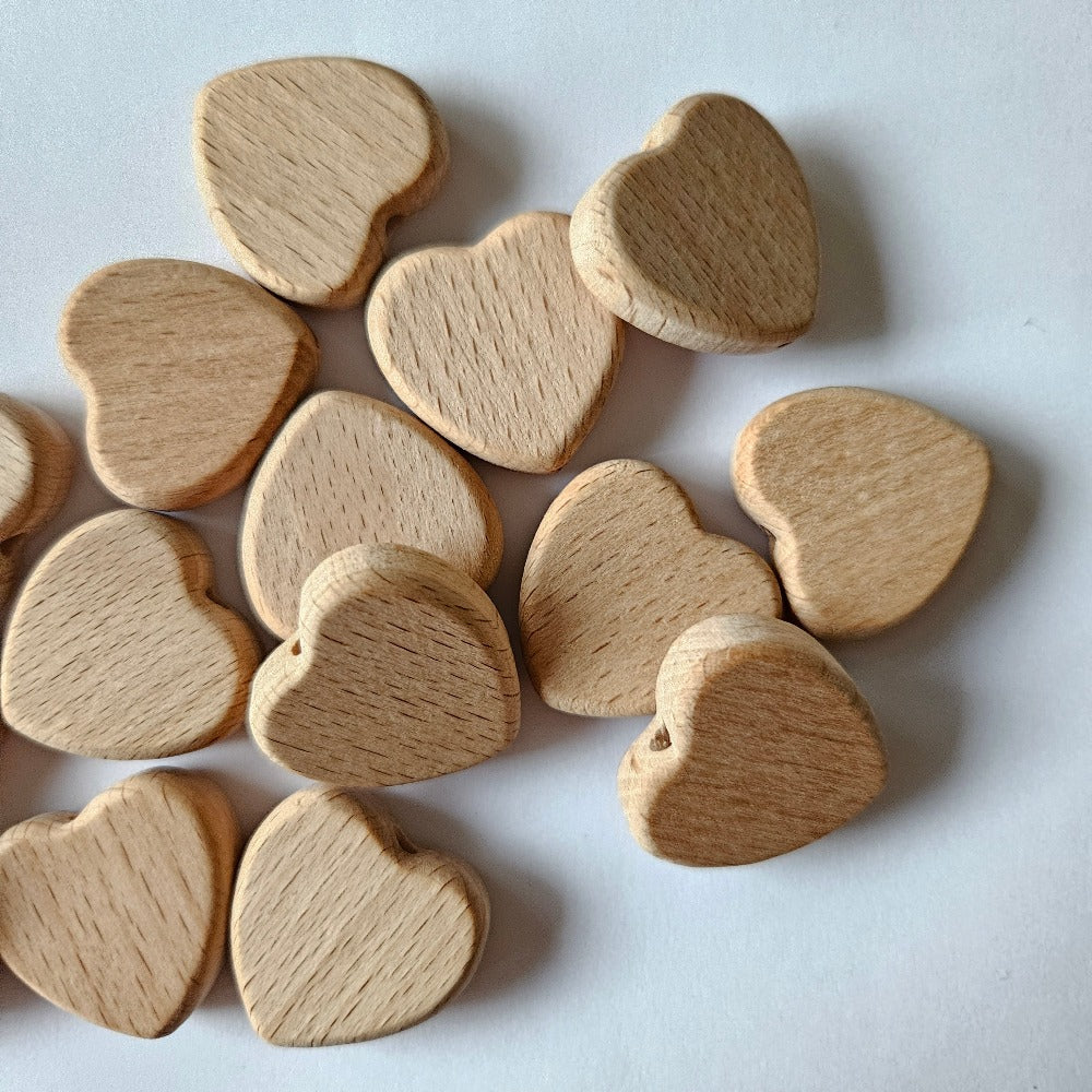 Shaped Beech Wood Beads - Hey Beadly