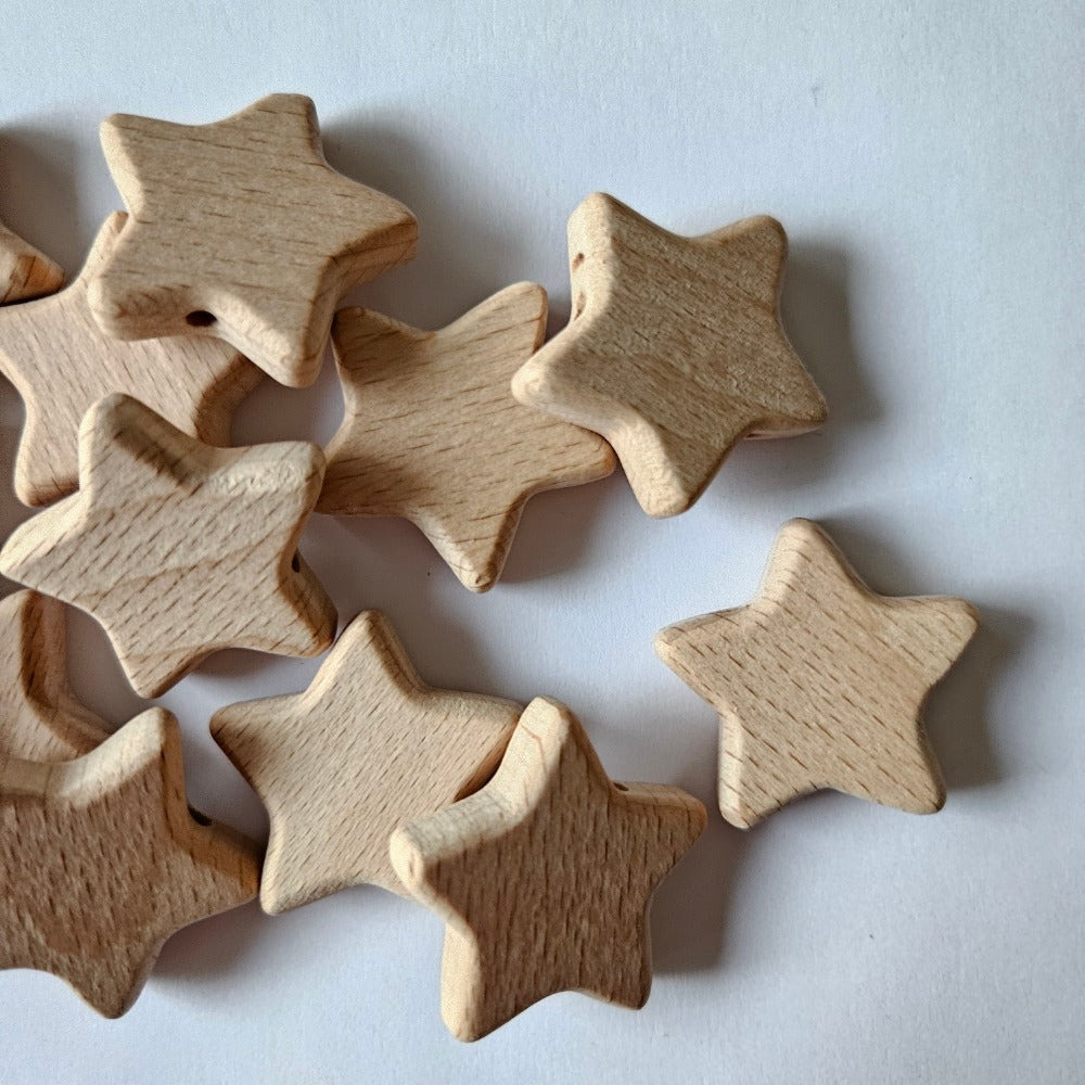 Shaped Beech Wood Beads - Hey Beadly