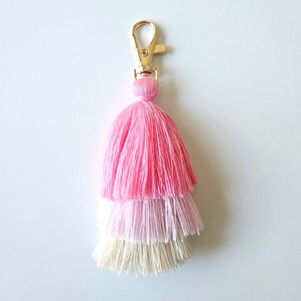 Layered Keychain Tassels - Hey Beadly