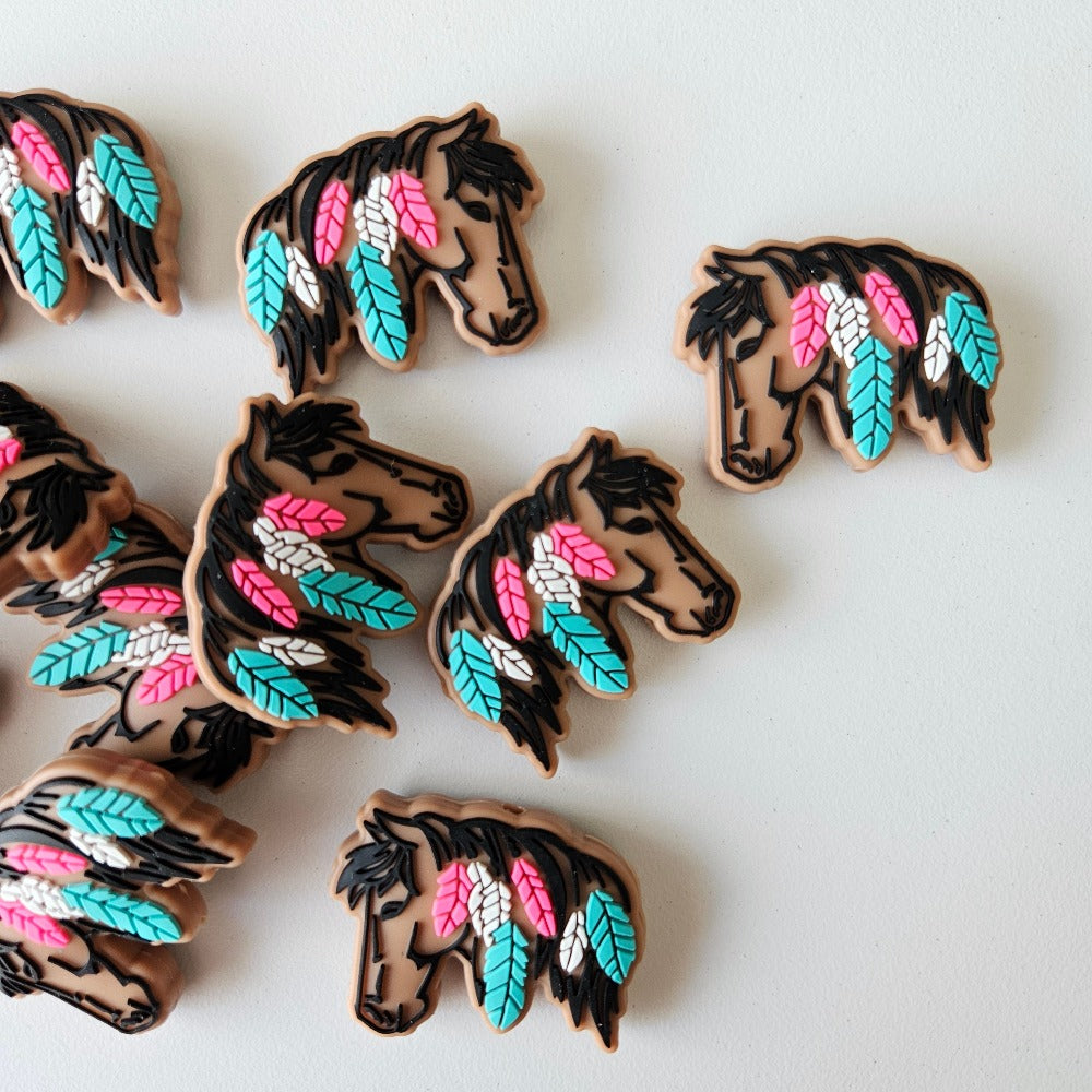 Horse Silicone Beads - Hey Beadly