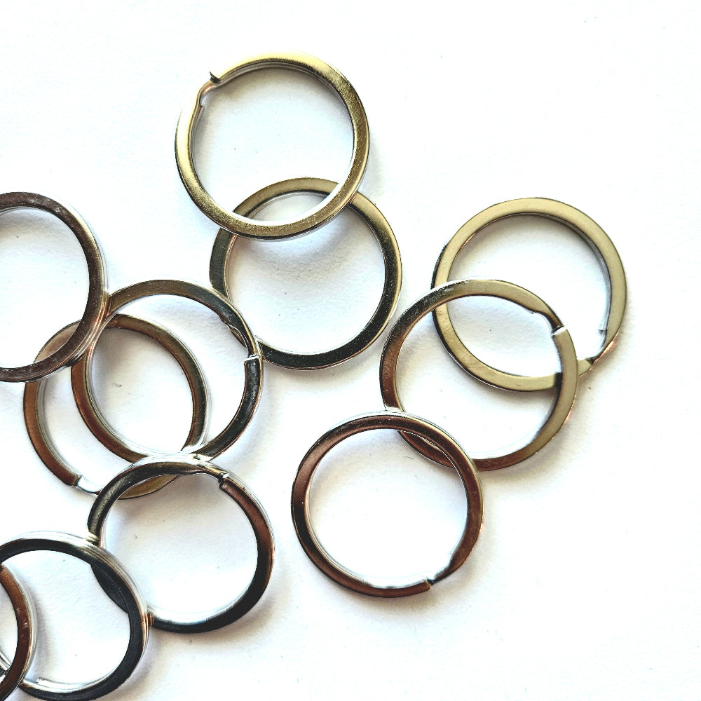 30mm Silver Split Rings - Hey Beadly
