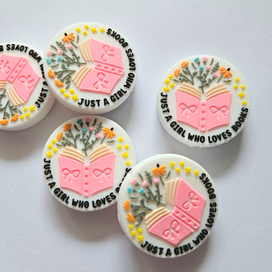 A Girl Who Loves Books Silicone Beads - Hey Beadly