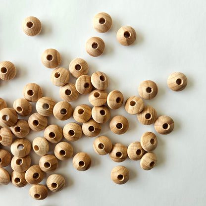 Beech Wood Lentil Beads - Hey Beadly