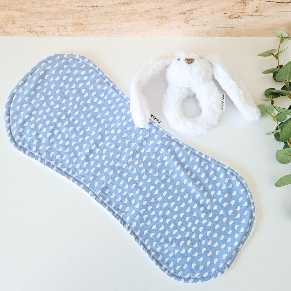 Blue Burp and Drool Cloth - Hey Beadly