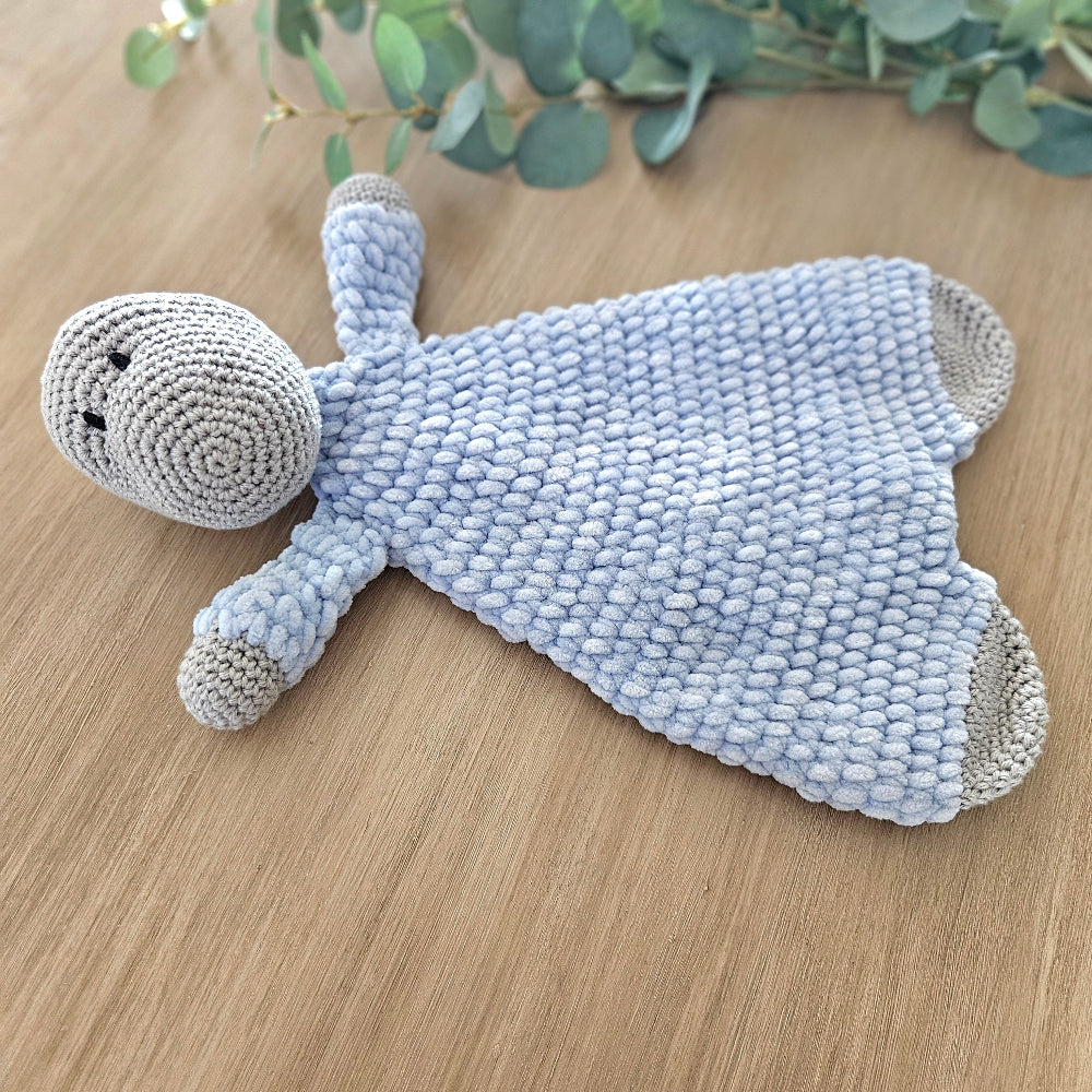 Blue Handmade Dinosaur Snuggler - Hey Beadly