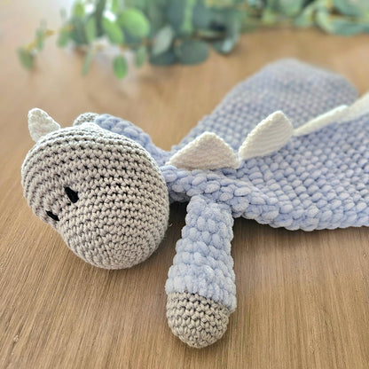 Blue Handmade Dinosaur Snuggler - Hey Beadly
