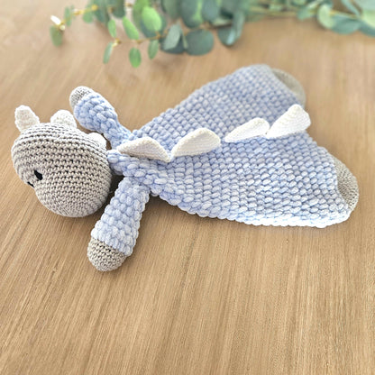 Blue Handmade Dinosaur Snuggler - Hey Beadly