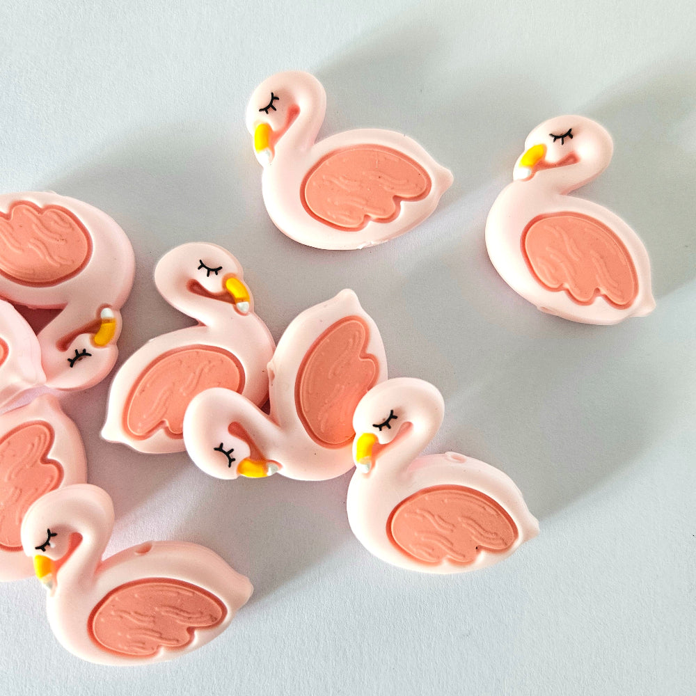 Flamingo Silicone Beads - Hey Beadly