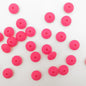 Fuchsia Silicone Lentil Beads