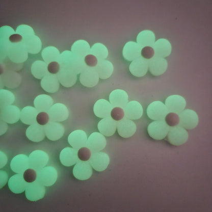 Glow in the Dark Silicone Flower Beads - Hey Beadly