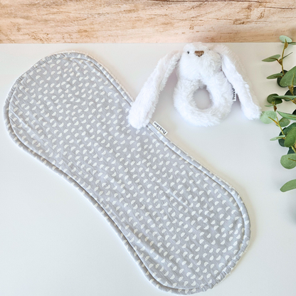 Grey Burp and Drool Cloth - Hey Beadly