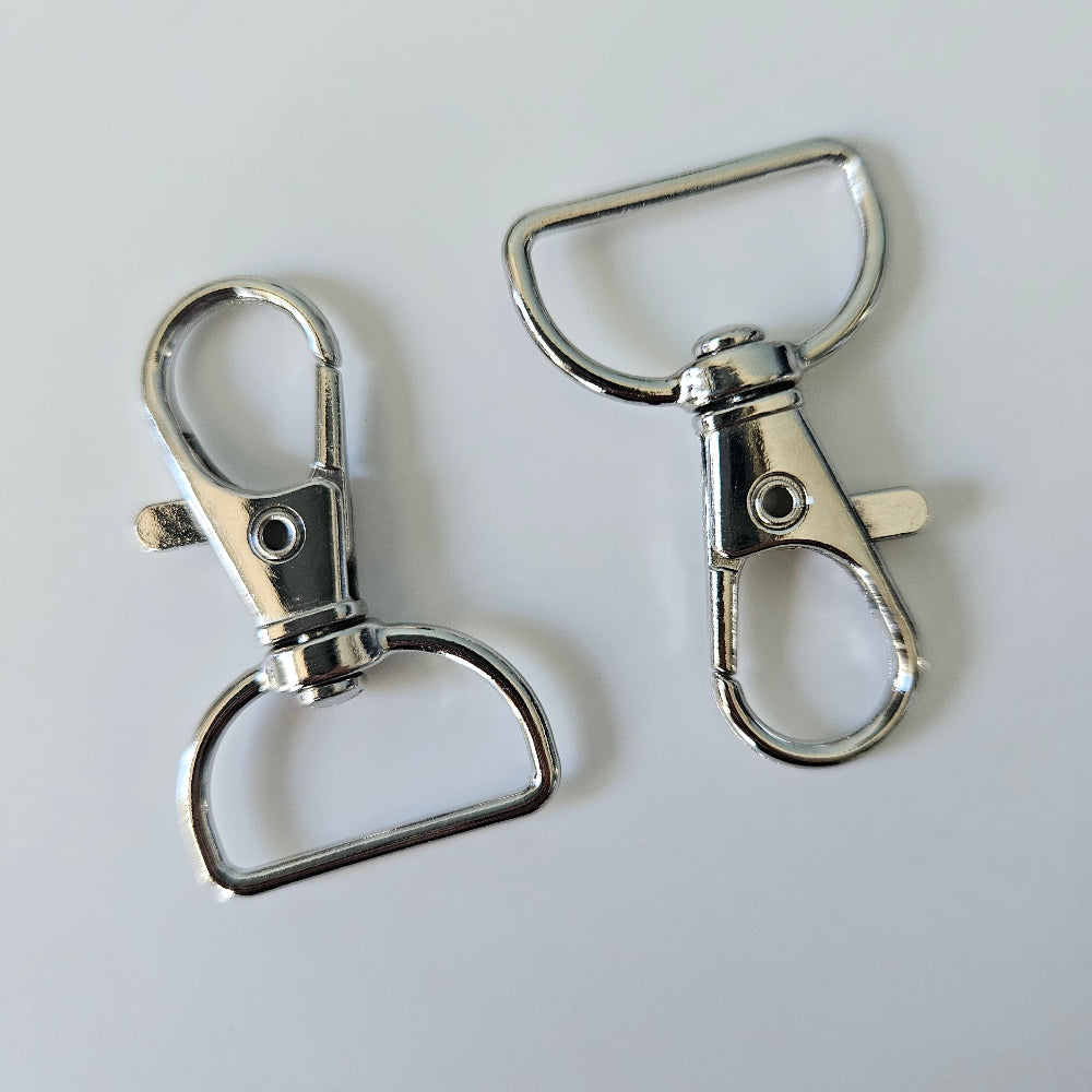 Lanyard Swivel Clip Straight Bottom Silver - Hey Beadly
