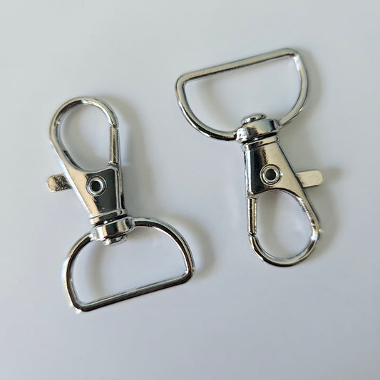 Lanyard Swivel Clip Straight Bottom Silver - Hey Beadly