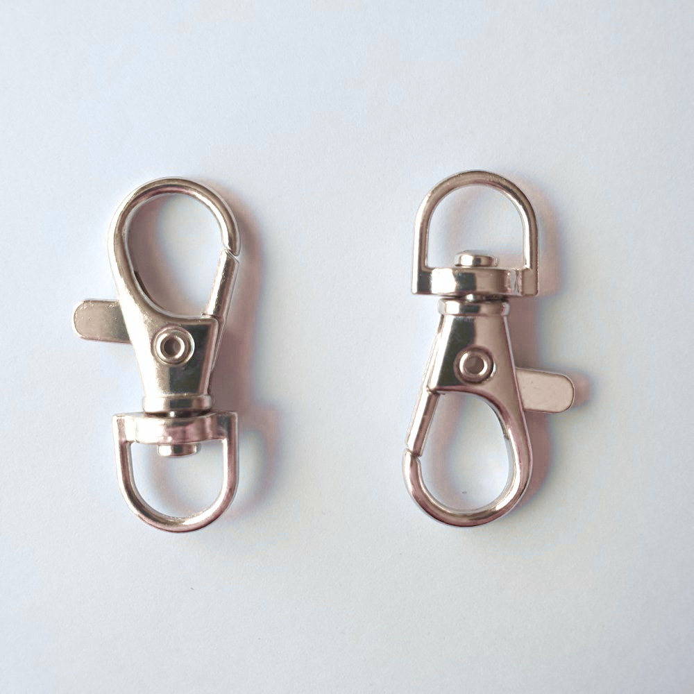 Lanyard Swivel Clips - Silver - Hey Beadly