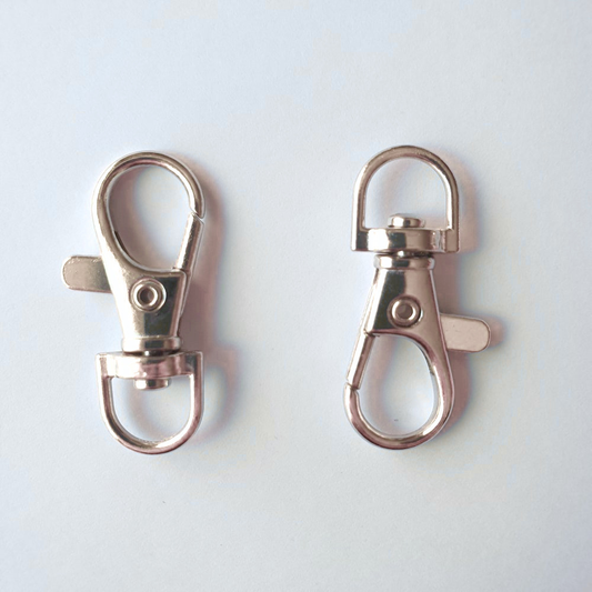 Lanyard Swivel Clips - Silver - Hey Beadly