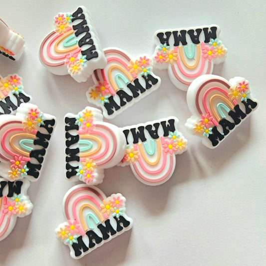 MAMA Rainbow Silicone Beads - Hey Beadly