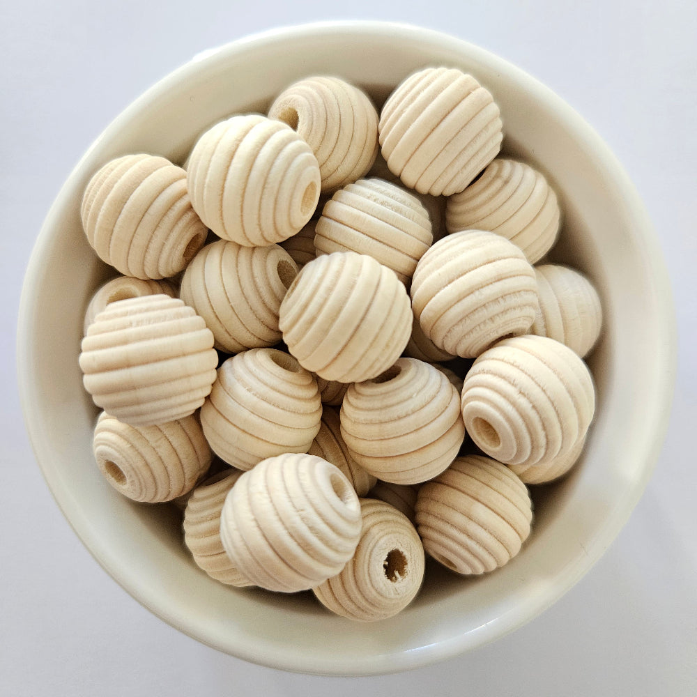 Maple Wood Spiral / Beehive Beads - Hey Beadly