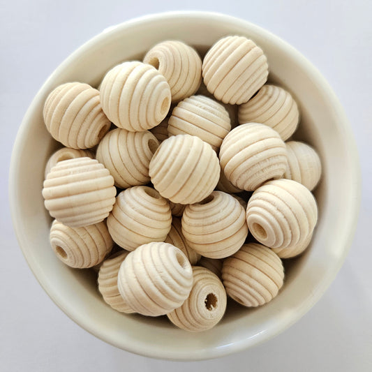 Maple Wood Spiral / Beehive Beads - Hey Beadly