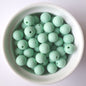 mint round silicone beads - hey beadly